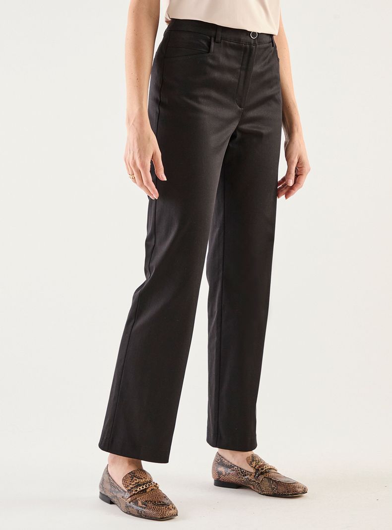 Pantalón Liso Regular Fit con Cierre-0