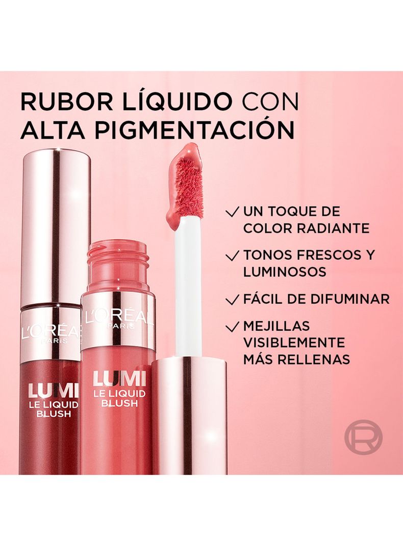 Rubor Líquido Lumi Le Liquid Blush 630 True Rose 11ml L'Oréal Paris-5