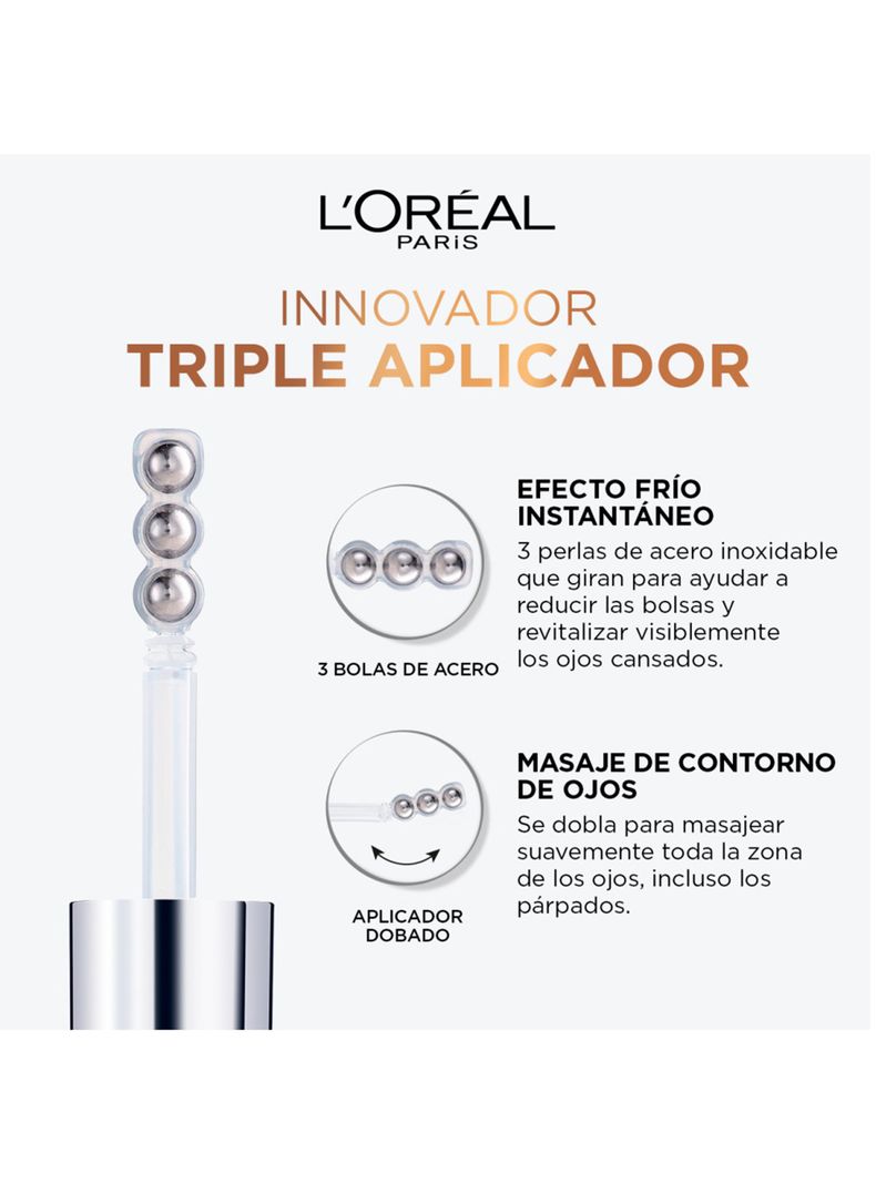 L’Oréal Paris Sérum de Ojos Glycolic Bright [3% Ácido Glicólico + Vitamina CG + Niacinamida] 20g-4