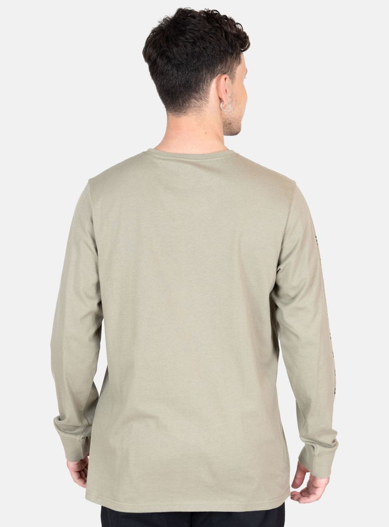 Polera Logo Print Manga-1