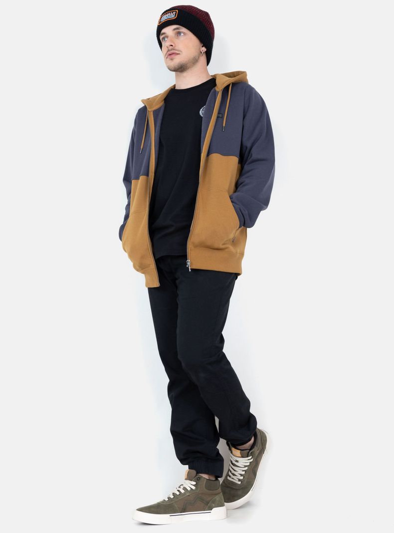 Polerón Fullzipper Capucha Bicolor-3