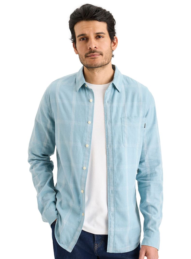 Camisa Manga Larga Slim Fit Casual-0