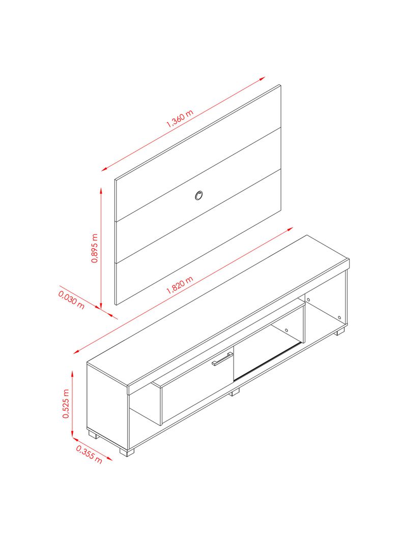Rack TV 55" Tomaz-3