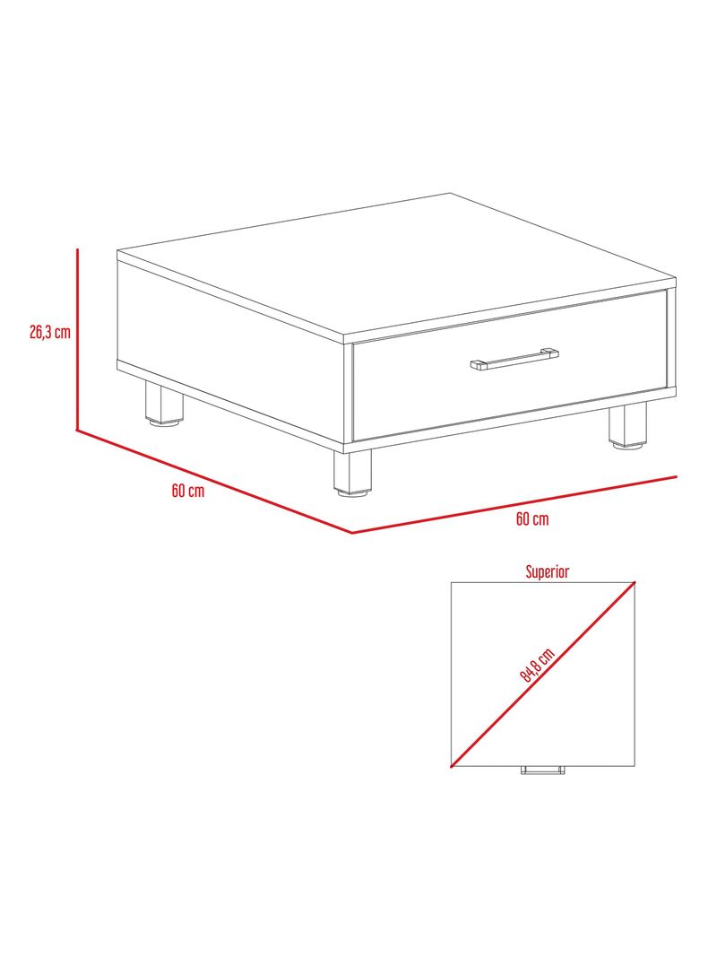 Mesa de Centro Beijin 60x60x26 cm TuHome-1