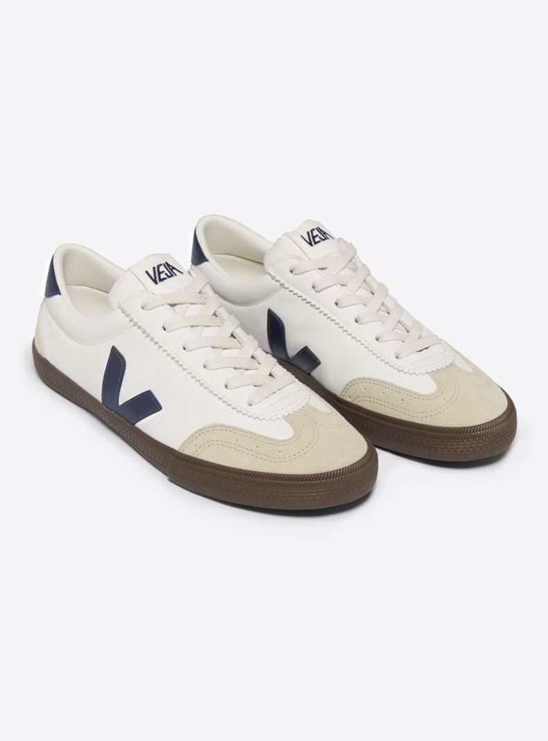 Zapatilla Urbana Volley -Leather White Nautico Bark Hombre-1