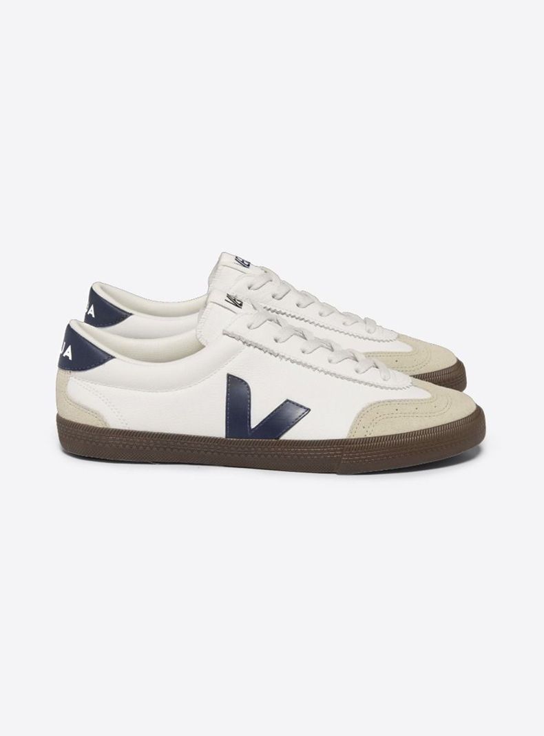 Zapatilla Urbana Volley -Leather White Nautico Bark Hombre-0