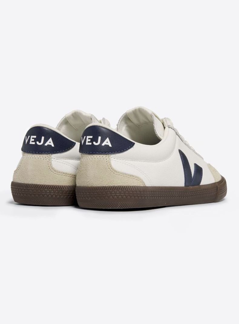 Zapatilla Urbana Volley -Leather White Nautico Bark Hombre-2