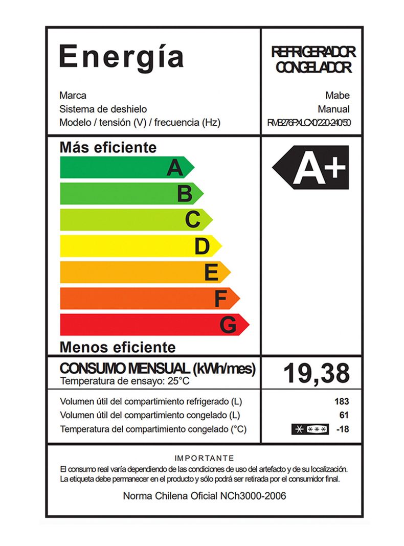 Refrigerador Bottom Freezer Frío Directo 244 Litros RMB276PXLCX0 Inox-9