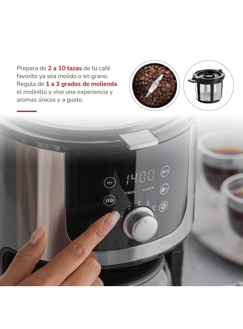 Cafetera de Filtro AromaKaffee TH-145DMi-4
