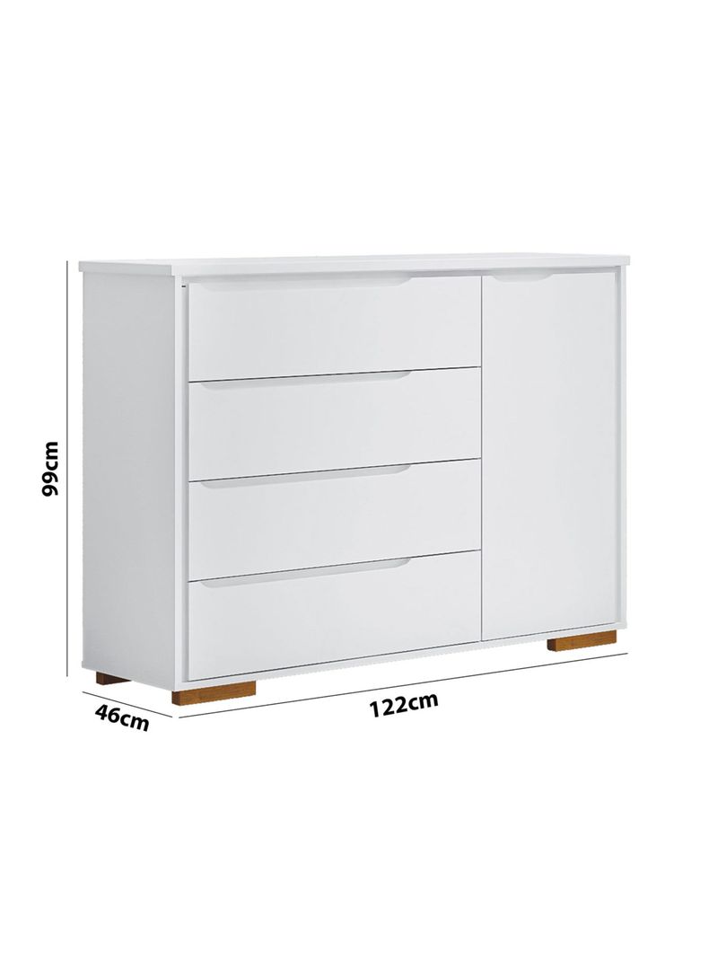 Cómoda 4 Cajónes y Puerta-1