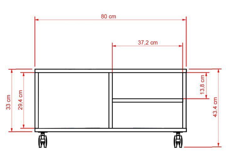 Mesa TuHome de Centro Classic 80x50x43 cm TuHome-2