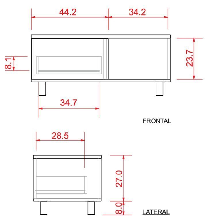 Mesa TuHome de Centro Torence 80x40x30 cm-2