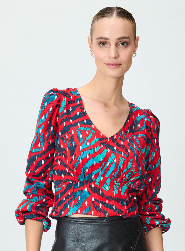 Blusa Fantasía con Escote en Espalda-0