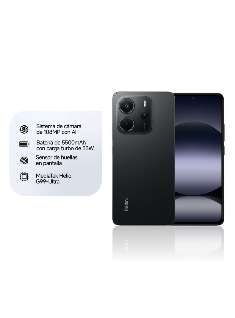 Smartphone Redmi Note 14 256GB 6.6" Liberado Negro-2