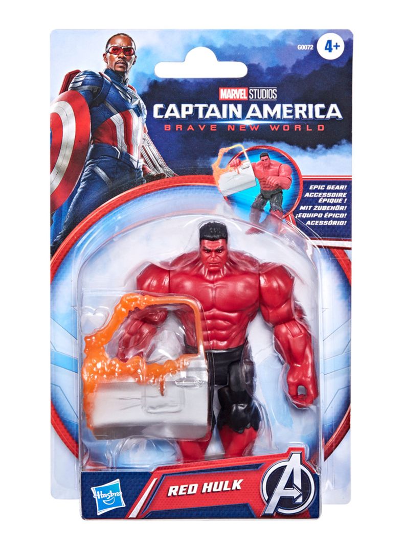 Figura de Acción Hulk Rojo Epic Hero Capitán América-1
