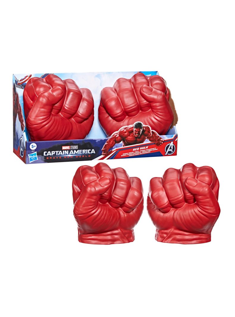 Guante Marvel Avengers Super Puños Hulk Rojo-2