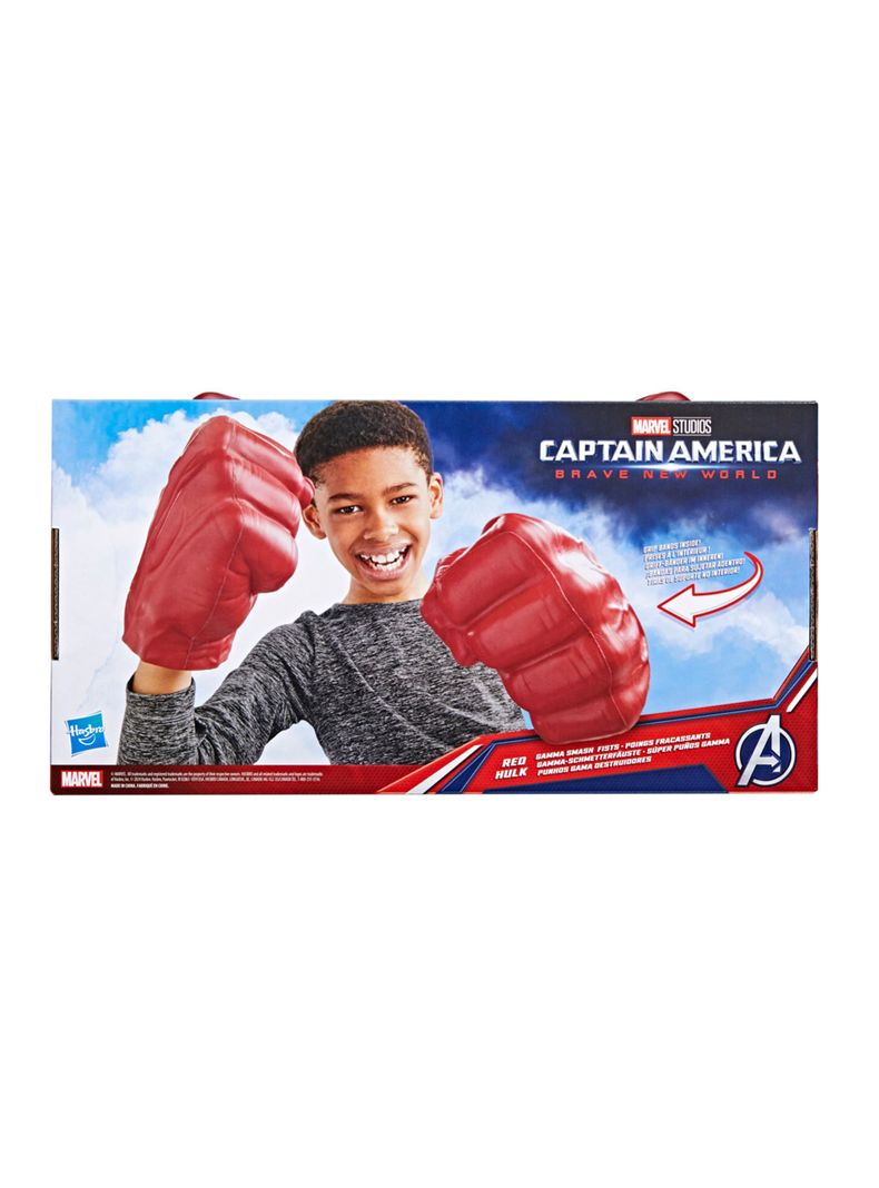 Guante Marvel Avengers Super Puños Hulk Rojo-3