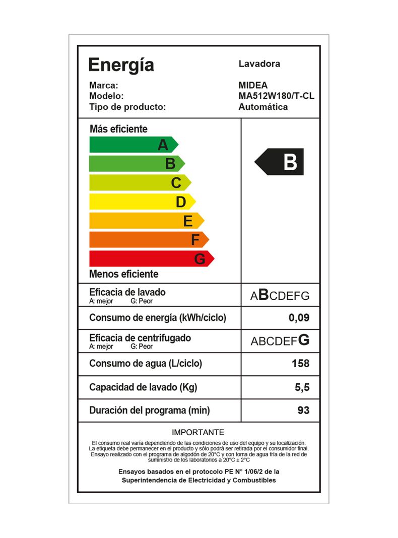 Lavadora Carga Superior 18 Kg MA512W180/T-CL-5
