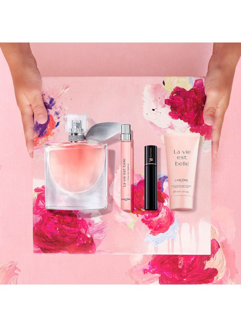 Set Perfume La Vie Est Belle EDP 50 ml + Mini Máscara de Pestañas Hypnôse 2ml + EDP 10 ml + Loción Corporal 50 ml-2