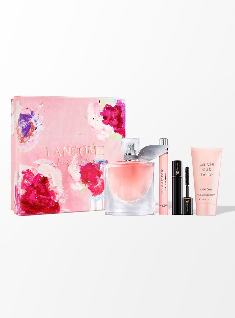 Set Perfume La Vie Est Belle EDP 50 ml + Mini Máscara de Pestañas Hypnôse 2ml + EDP 10 ml + Loción Corporal 50 ml-0