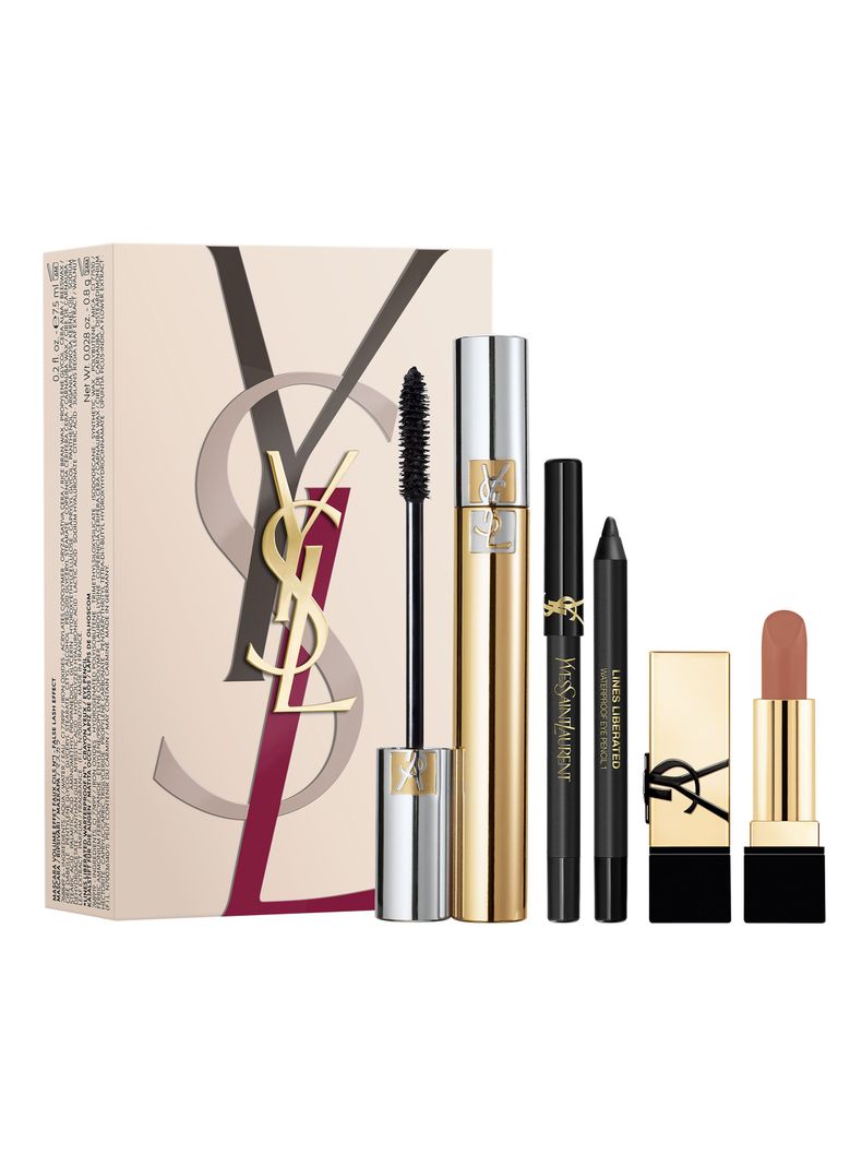Set Maquillaje Máscara de Pestañas Volume Effet + Mini Labial Rouge Pur Couture + Mini Lápiz de Ojos Lines Liberated-1