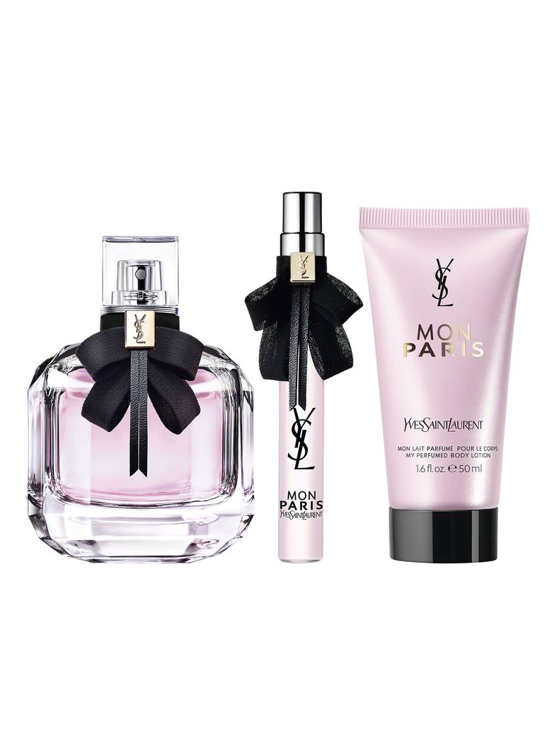 Set Perfume Mon Paris EDP Mujer 90ml + 10ml + Loción Corporal 50ml-0