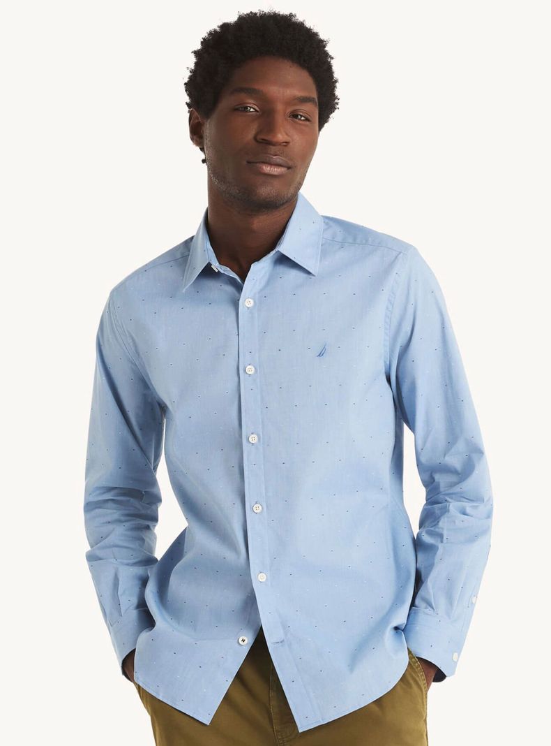 Camisa Unicolor Casual Manga Larga-0