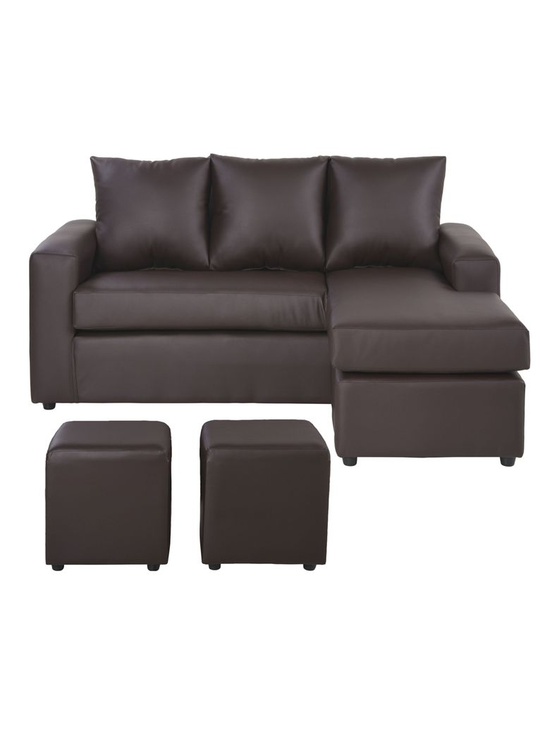 Sofá B-l 3C + 2 Pouf PU