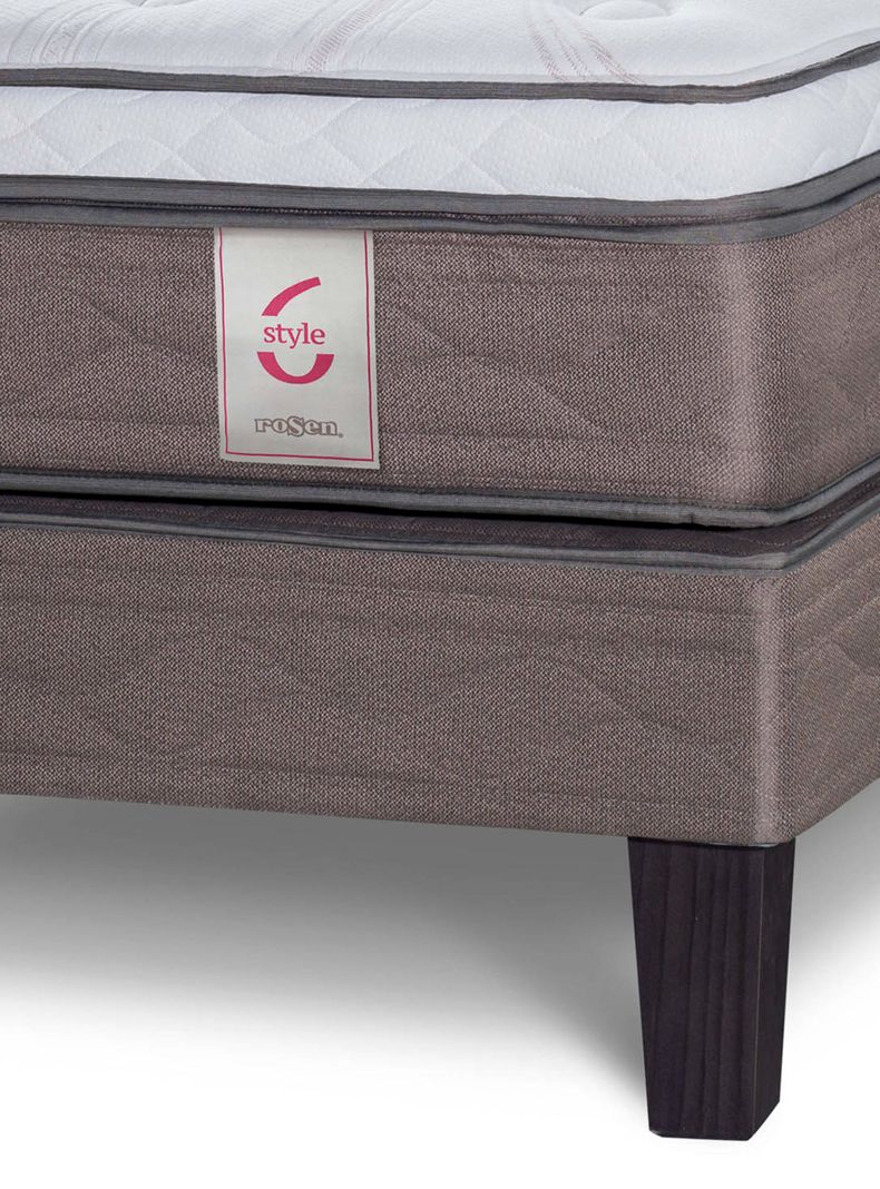 Cama Europea New Style 6 2 Plazas + Set de Muebles Issey Grafito-5