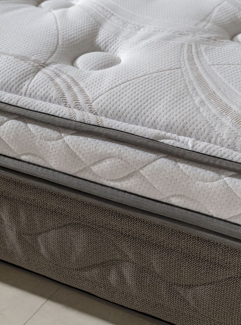 Cama Europea New Style 6 2 Plazas Base Dividida + Set de Muebles Issey Grafito-7