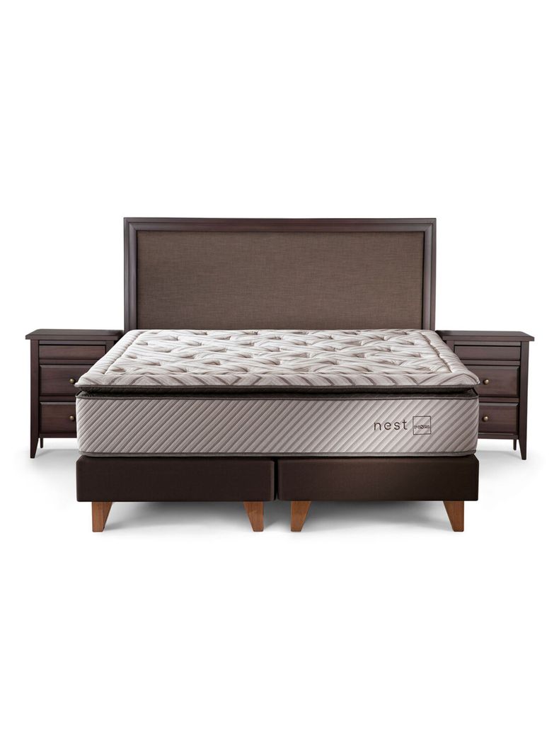 Cama Europea Nest King + Set de Muebles Nolita Chocolate-0