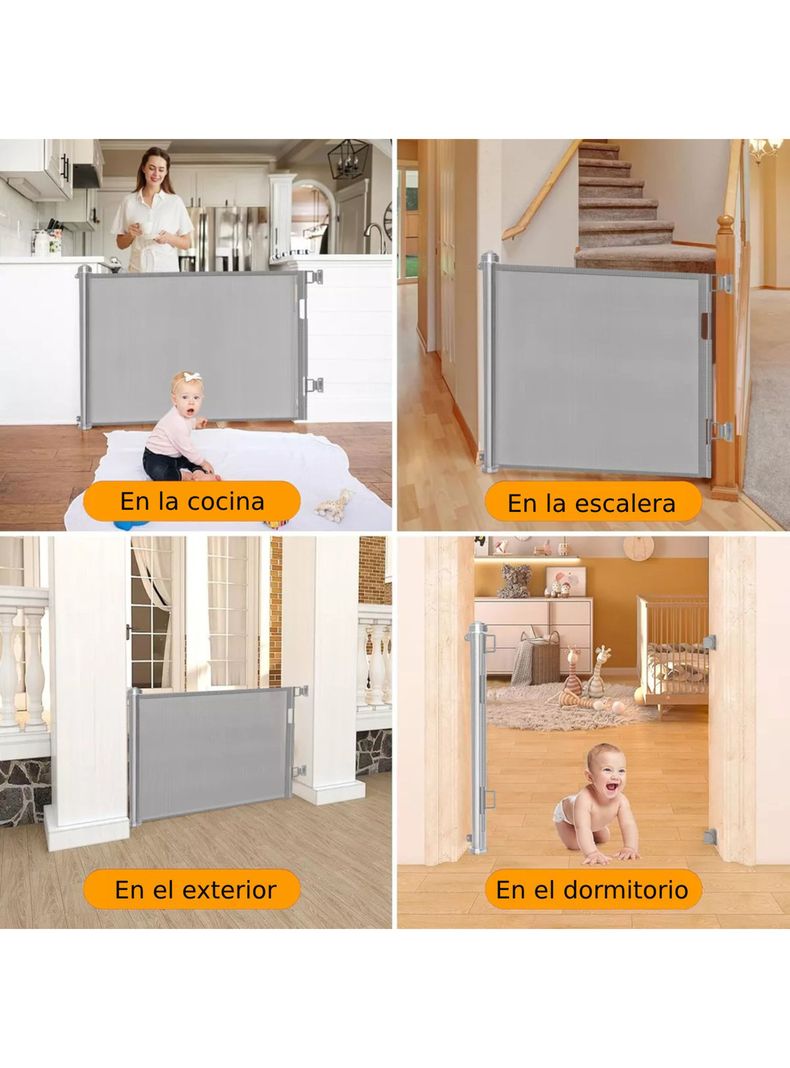 Reja Retráctil Gris 140 cm-4