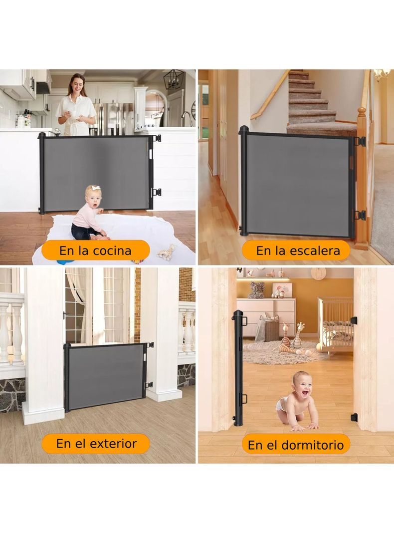 Reja Retráctil Negra 140 cm-2