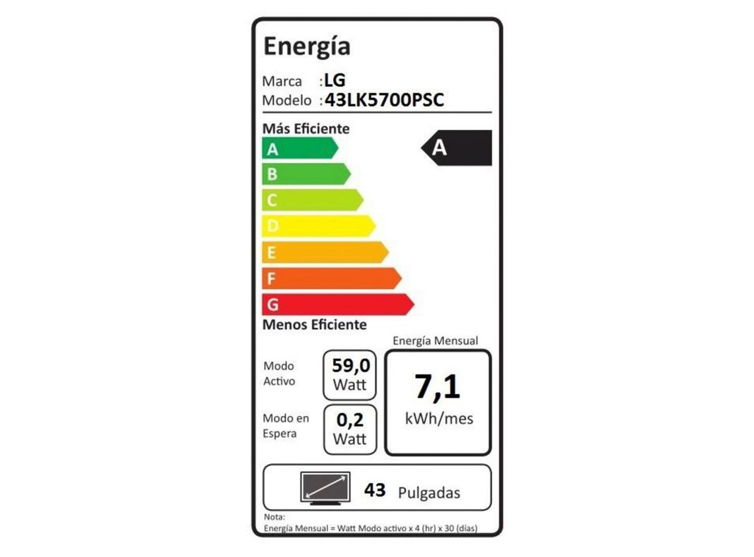 LED Smart TV LG 43" Full HD 43LK5700-4