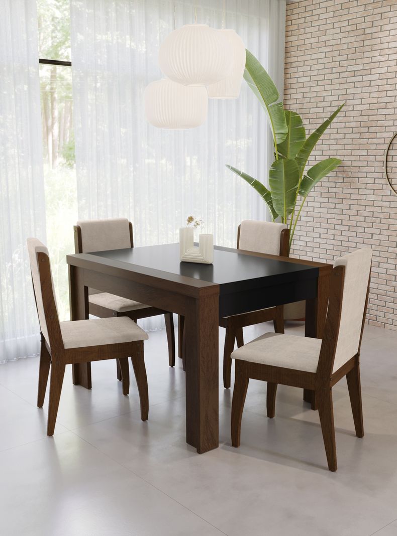 Juego de Comedor Lorenzi 4 Sillas Lorenzi-4