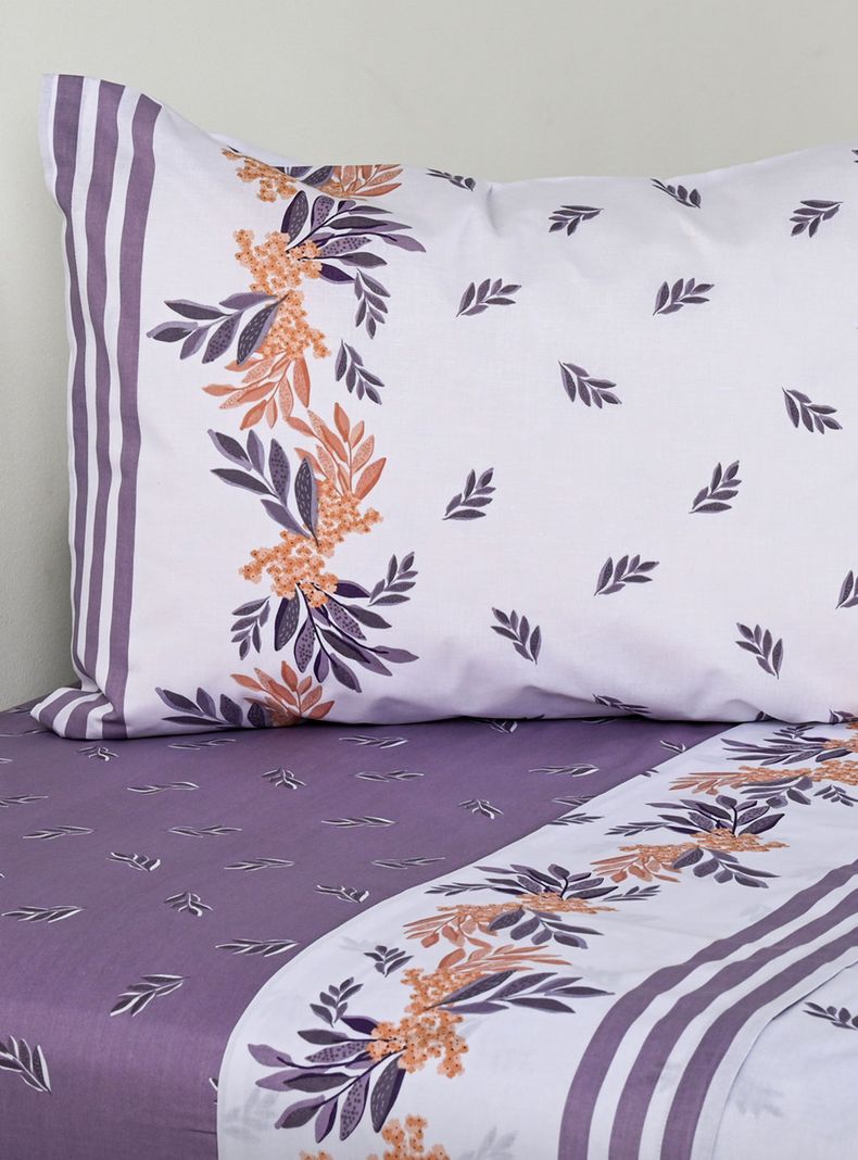 Sábanas Lavanda 1.5 Plazas 144 Hilos Lila-0
