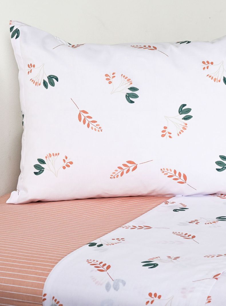 Sábanas Ninfa 1.5 Plazas 144 Hilos Rosa-0