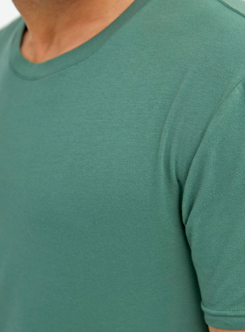 Camiseta Cuello Polo Algodón Verde-2