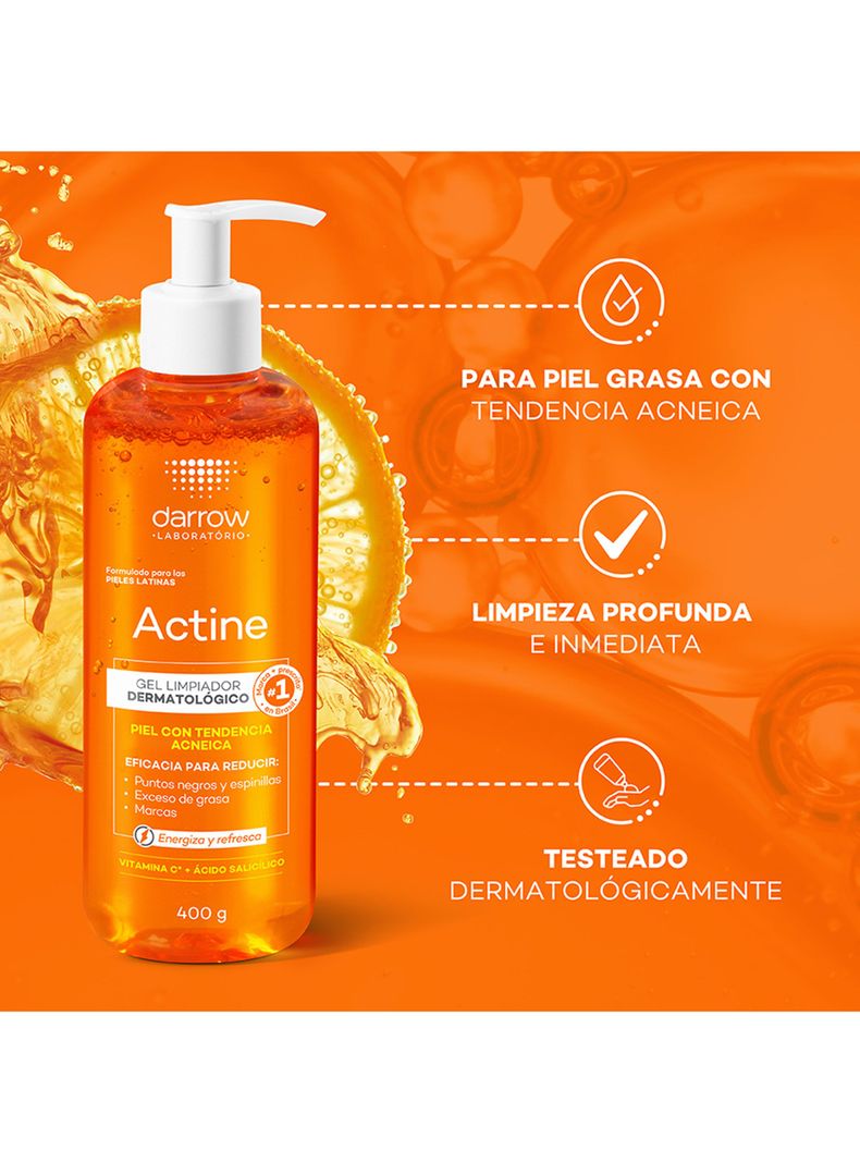 Actine Gel Limpiador Dermatológico 400g-2
