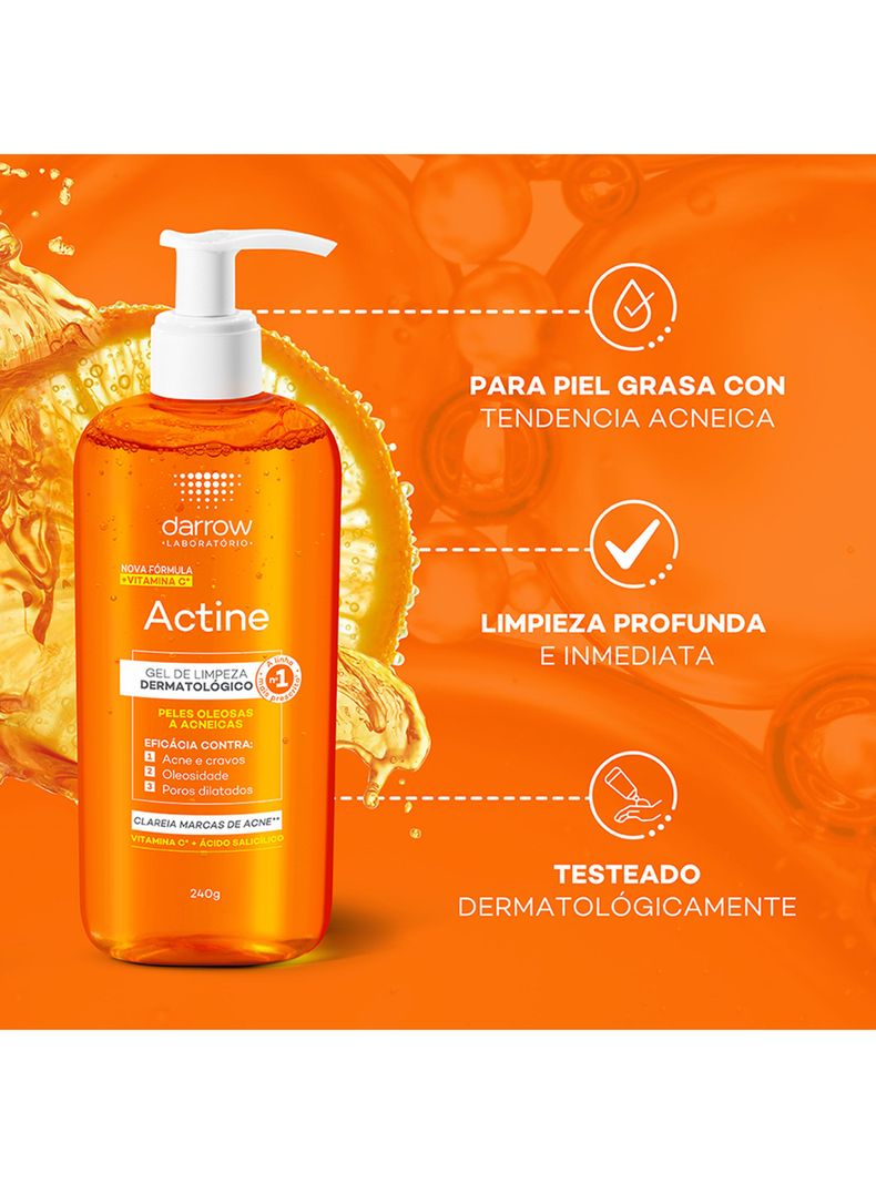 Actine Gel Limpiador Dermatológico 240g-2