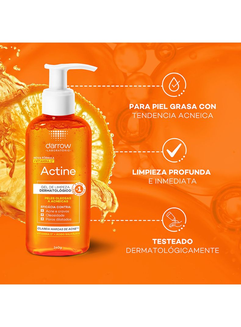 Actine Gel Limpiador Dermatológico 140g-2