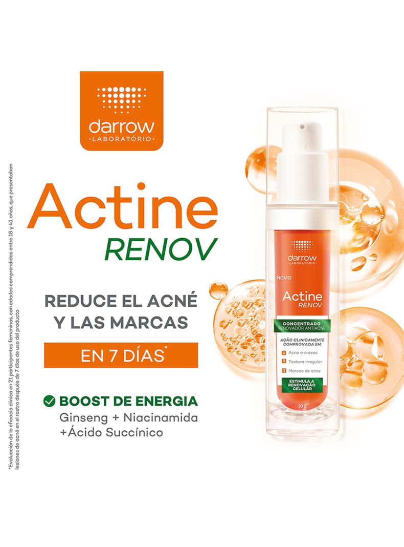 Actine Renov Serum Concentrado Antiacné Antimarcas 30g-3