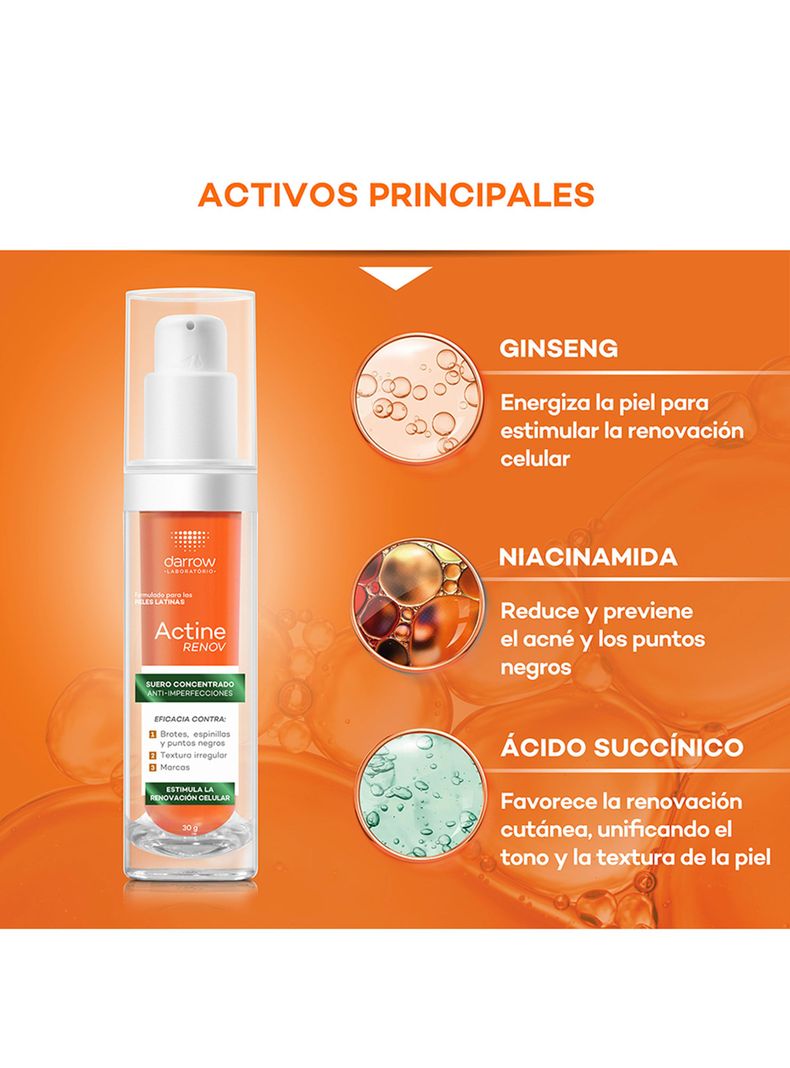 Actine Renov Serum Concentrado Antiacné Antimarcas 30g-2