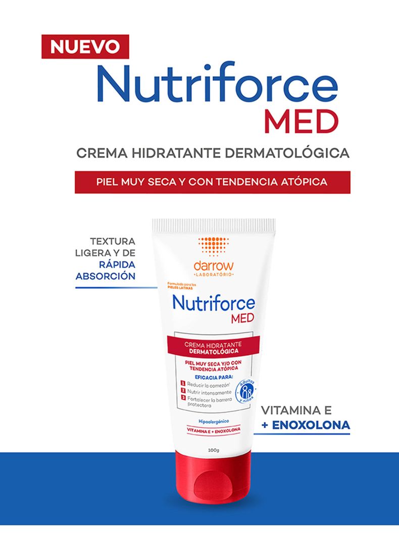 Nutriforce Med Crema Hidratante Dermatológica Antipicor 100g-2