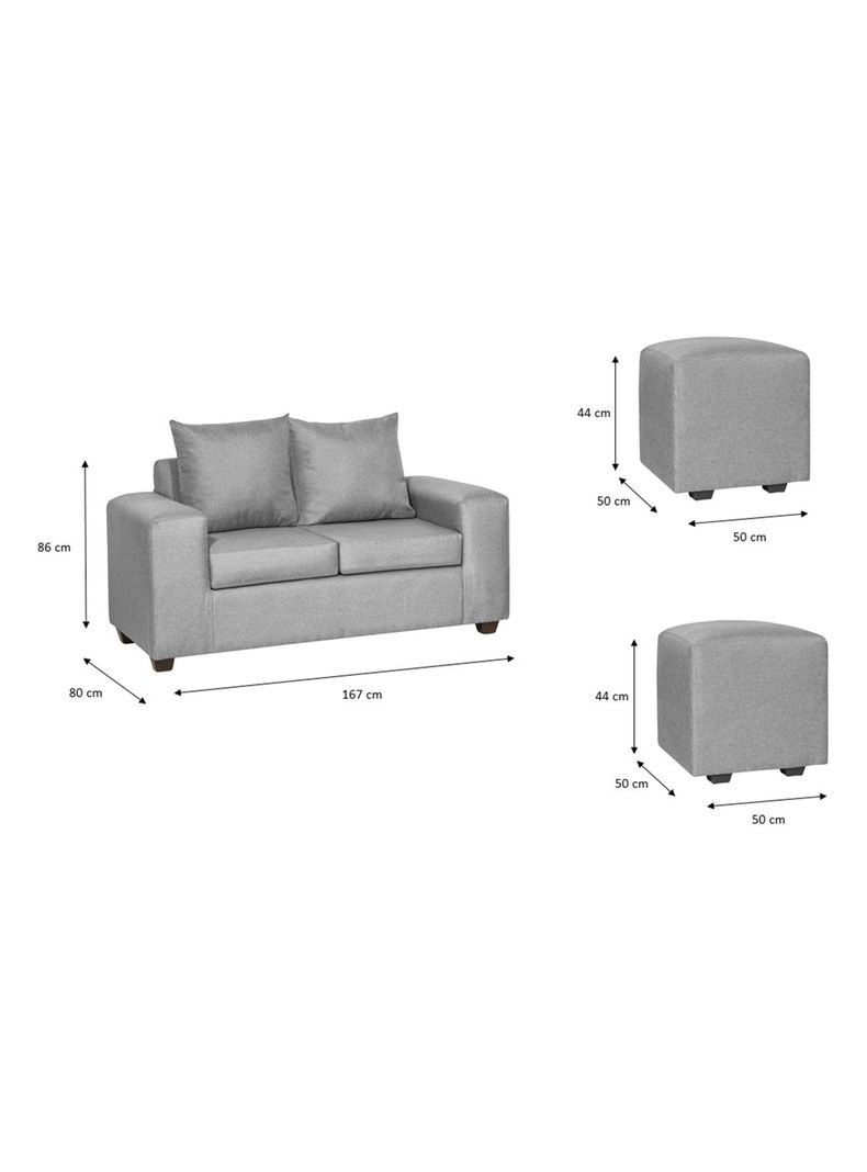 Living Kahlo Felpa 2 Cuerpos + 2 Pouf-1