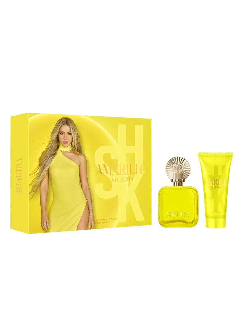 Set Perfume Amarillo EDP Mujer 50ml + Loción Corporal 75ml Shakira-0