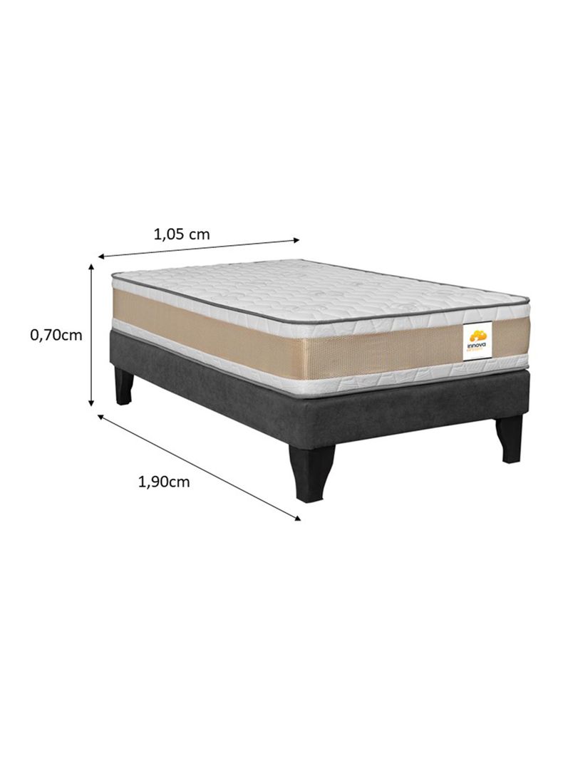 Colchón Premium + Base 1.5 Plazas Beige Monza-1