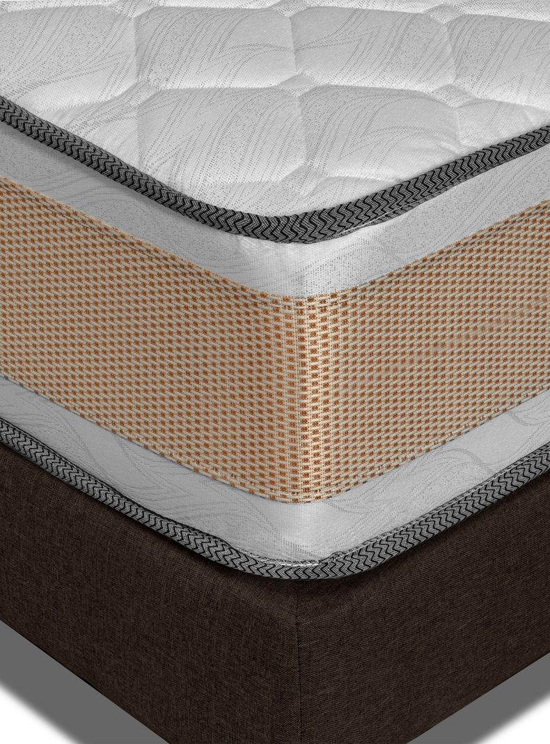 Colchón Premium + Base 1.5 Plazas Chocolate Monza-4