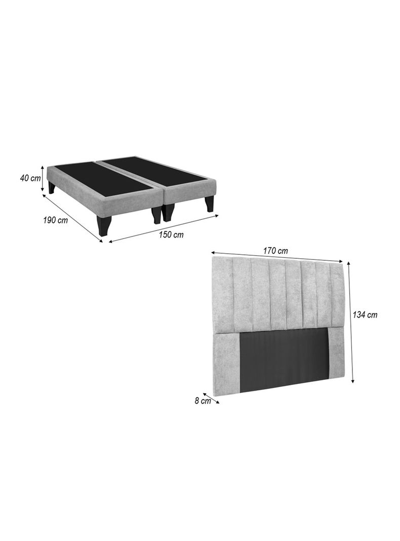 Respaldo + Base 2 Plazas Monza Gris-1
