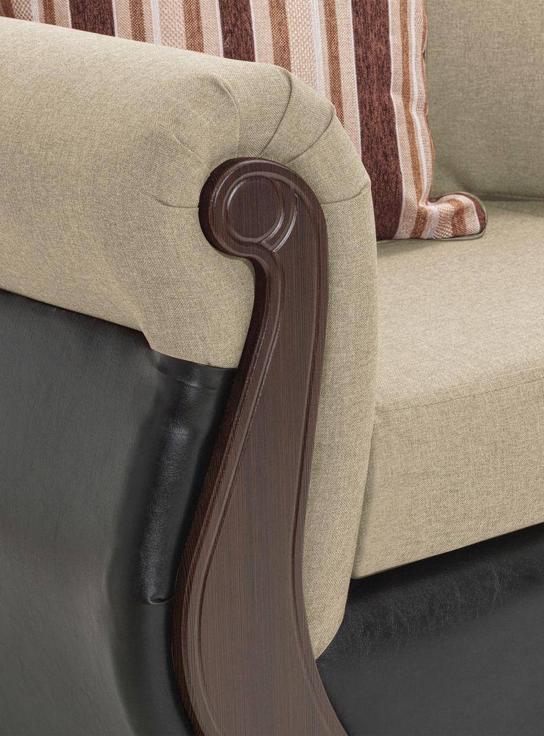 Seccional New Bugambilia 3.2 Tela-PU Gris Oscuro-2